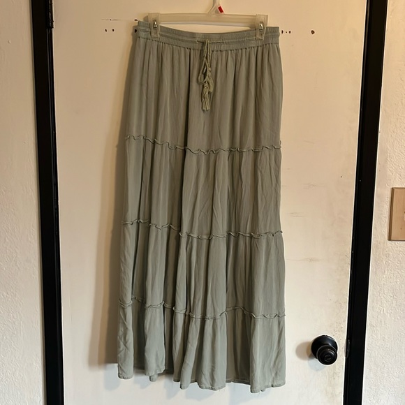 Flint & Moss Skirts Flint Moss Sage Green Maxi Skirt Poshmark